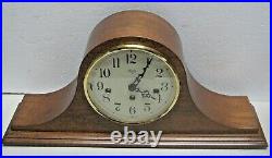 Sligh U. S. A. Tambour Key Wind Westminster Chime Mantel Clock Working Hermle