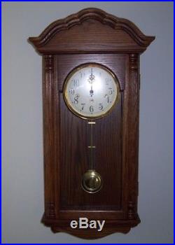 Sligh Westminster Chime Wall Clock With Key Franz Hermle 351-030a Mov't Serviced