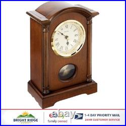 Small Table Clock with Pendulum and Westminster Melody for Living Room