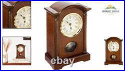 Small Table Clock with Pendulum and Westminster Melody for Living Room