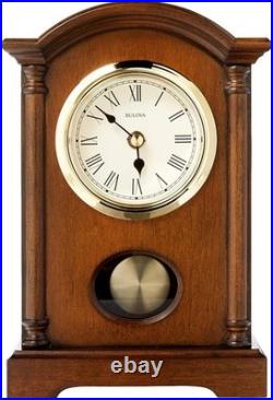 Small Table Clock with Pendulum and Westminster Melody for Living Room