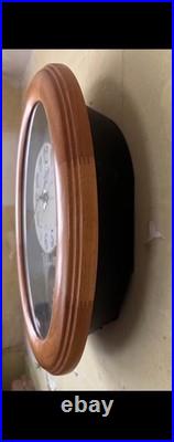 Small World Oval Wood Frame Wall Clock Analog Quartz Westminster Chime