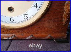 Smiths Art Deco Style 8 Day Westminster Chimes Mantel Clock Good Working Order