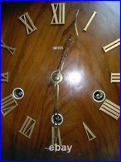 Smiths British Langley 1962 Art Decor Westminster Chime 8 Day Mantle Clock V G C