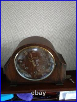 Smiths Decor Westminster Chime 8 Day Mantle Clock Working Key Instructions V G C