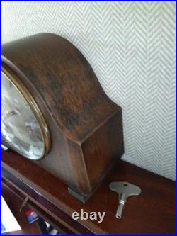 Smiths Decor Westminster Chime 8 Day Mantle Clock Working Key Instructions V G C
