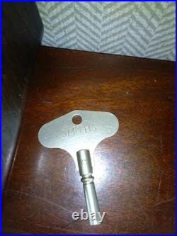 Smiths Decor Westminster Chime 8 Day Mantle Clock Working Key Instructions V G C