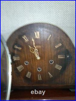 Smiths Decor Westminster Chime 8 Day Mantle Clock Working Key Instructions V G C