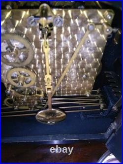 Smiths Decor Westminster Chime 8 Day Mantle Clock Working Key Instructions V G C