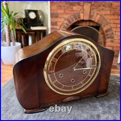Smiths Enfield Westminster Chime Mantel Clock Mahogany 1961 Serviced