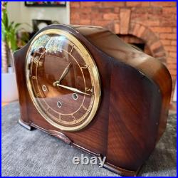 Smiths Enfield Westminster Chime Mantel Clock Mahogany 1961 Serviced