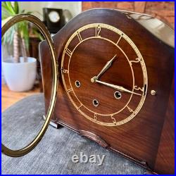 Smiths Enfield Westminster Chime Mantel Clock Mahogany 1961 Serviced