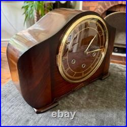 Smiths Enfield Westminster Chime Mantel Clock Mahogany 1961 Serviced