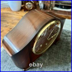 Smiths Enfield Westminster Chime Mantel Clock Mahogany 1961 Serviced