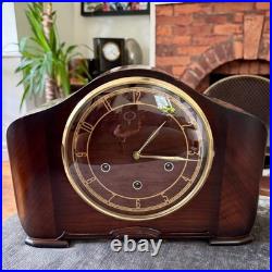 Smiths Enfield Westminster Chime Mantel Clock Mahogany 1961 Serviced Smiths Enfield Westminster Chime Mantel Clock Mahogany 1961 Serviced