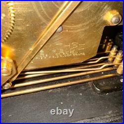Smiths Enfield Westminster Mantel Clock 1951 8 Day 5 Rod Chime Serviced Mahogany