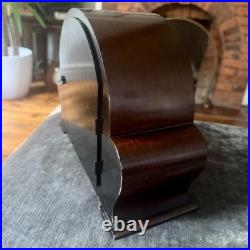 Smiths Enfield Westminster Mantel Clock 1951 8 Day 5 Rod Chime Serviced Mahogany