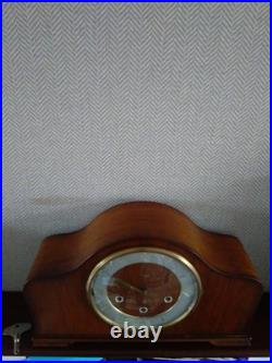 Smiths Martin Art Decor Westminster Chime 8 Day Mantle Clock Working Key V G C