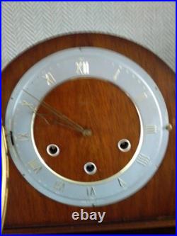 Smiths Martin Art Decor Westminster Chime 8 Day Mantle Clock Working Key V G C