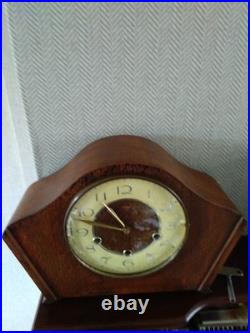 Smiths Sandilan Art Decor Westminster Chime 8 Day Mantle Clock Working Key V G C