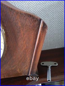 Smiths Sandilan Art Decor Westminster Chime 8 Day Mantle Clock Working Key V G C