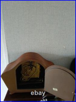 Smiths Sandilan Art Decor Westminster Chime 8 Day Mantle Clock Working Key V G C