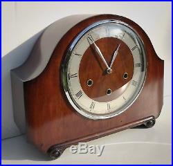 Smiths Walnut Quarter Chiming Westminster Mantle Clock