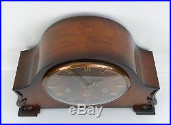 Smiths Walnut Westminster Chiming Mantle Clock Circa 1950
