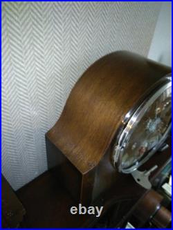 Smiths Westminster Chime 8 Day Mantle Clock Key & Instructions V G Condition