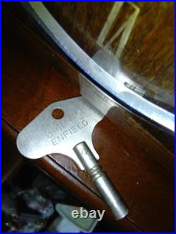 Smiths Westminster Chime 8 Day Mantle Clock Key & Instructions V G Condition