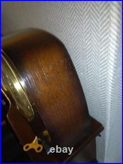Smiths Westminster Chime 8 Day Mantle Clock Working Key & Instructions V G C