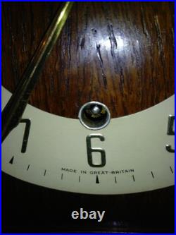 Smiths Westminster Chime 8 Day Mantle Clock Working Key & Instructions V G C