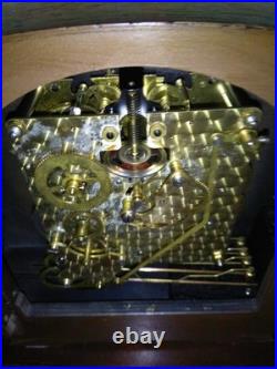 Smiths Westminster Chime 8 Day Mantle Clock Working Key & Instructions V G C