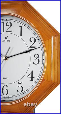 Solid Wood Pendulum Wall Clock with Westminster Chime Made in Taiwan