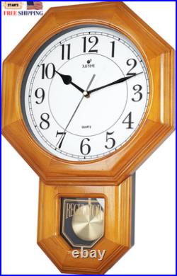 Solid Wood Pendulum Wall Clock with Westminster Chime Made in Taiwan NEW USA Solid Wood Pendulum Wall Clock with Westminster Chime Made in Taiwan NEW USA