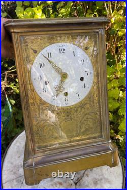 Spectacular giant French regulator clock Westminster chimes Carriage Paris 1880