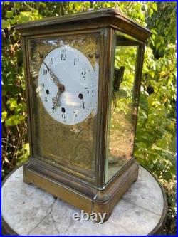 Spectacular giant French regulator clock Westminster chimes Carriage Paris 1880