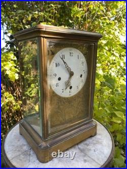 Spectacular giant French regulator clock Westminster chimes Carriage Paris 1880