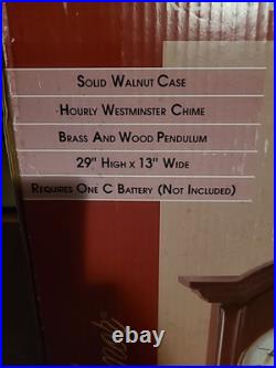 Strausbourg Manor Wall Clock Regulator Wood, Quartz, Westminster Chime Mint Con