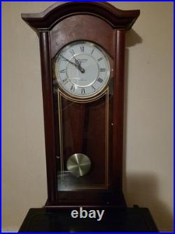 Strausbourg Manor Wall Clock Regulator Wood, Quartz, Westminster Chime Mint Con