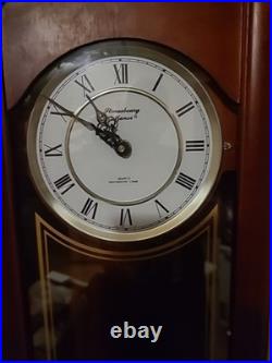 Strausbourg Manor Wall Clock Regulator Wood, Quartz, Westminster Chime Mint Con