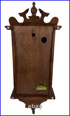 Strausburg Manor Mahogany Quartz Triple Chime Pendulum Wall Clock New In Box