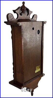 Strausburg Manor Mahogany Quartz Triple Chime Pendulum Wall Clock New In Box