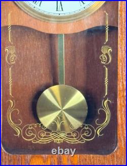Strausburg Manor Mahogany Quartz Triple Chime Pendulum Wall Clock New In Box