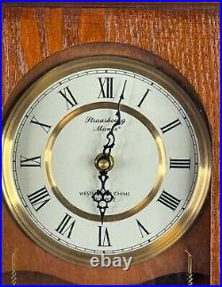 Strausburg Manor Mahogany Quartz Triple Chime Pendulum Wall Clock New In Box