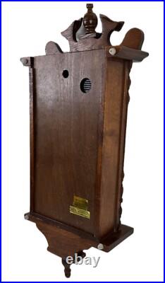 Strausburg Manor Oak Quartz Westminster Chime And Strike Wall Clock New In Box