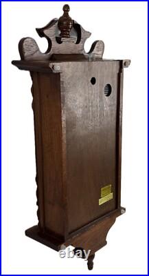 Strausburg Manor Oak Quartz Westminster Chime And Strike Wall Clock New In Box