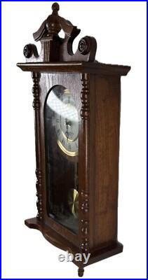 Strausburg Manor Oak Quartz Westminster Chime And Strike Wall Clock New In Box