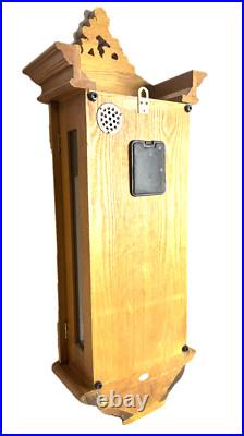 Strausburg Manor Oak Quartz Westminster Triple Chime Pendulum Wall Clock