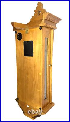 Strausburg Manor Oak Quartz Westminster Triple Chime Pendulum Wall Clock